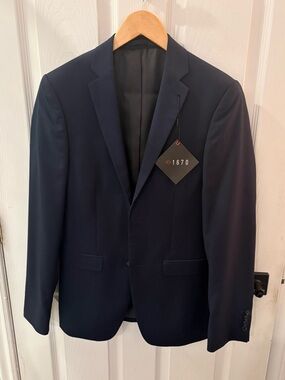 Classic Navy Two-Button Sport Coat